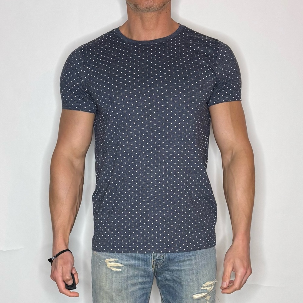 Men's Navy Polka Dot Shirt